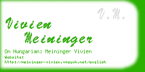 vivien meininger business card